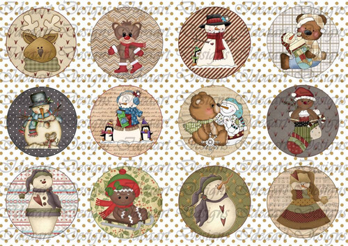 Karácsonyi körök pöttyös háttérrel