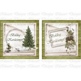 Boldog Karácsonyt- zöld keretben