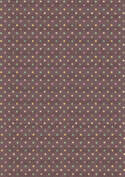 Színes apró csillagokkal (barnás alapon)