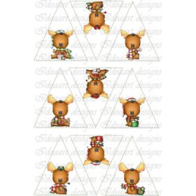 Aranyos szarvasok fenyődíszhez