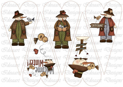 Folk hóemberek nagy szívekben