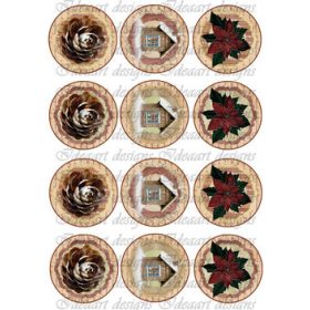 Mikulásvirág, házikó, toboz – kicsiben