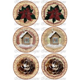 Mikulásvirág, házikó, toboz – nagyban