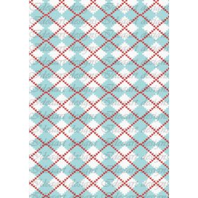 Norvég minta kék-piros