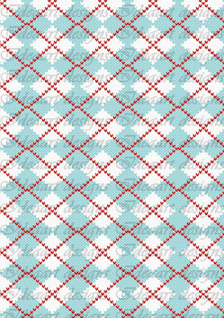 Norvég minta kék-piros