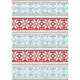 Norvég minta világoskék-piros