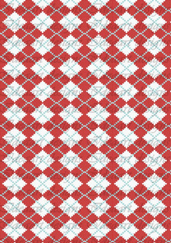 Norvég minta piros-kék