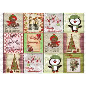 Karácsonyi négyzetek-12 db