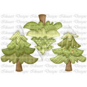 Varrott fenyőfák – zöld