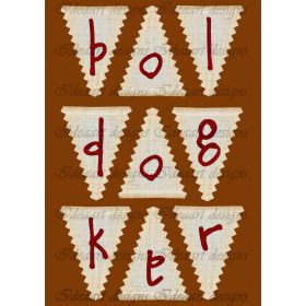 Boldog Karácsonyt feliratú háromszög banner