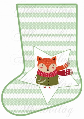 Mikuláscsizma rókával csillaggal