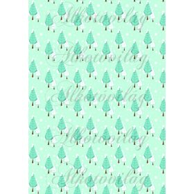 Téli rókás csomag: téli erdő menta színben