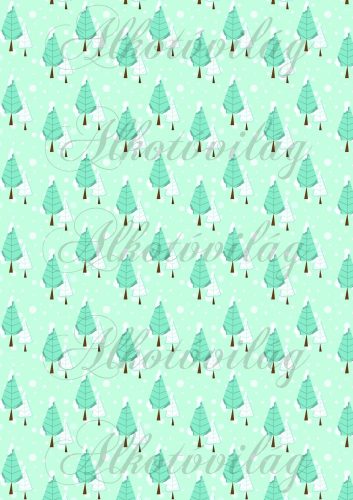 Téli rókás csomag: téli erdő menta színben