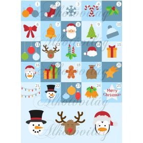 Adventi számok kék alapon