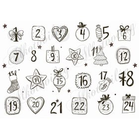 Adventi számok vintage stílusban