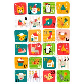 Adventi számok színes kockákban