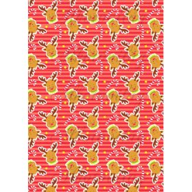 Szarvasok piros csíkos alapon