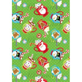 Téli bögrék zöld pöttyös alapon