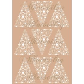 Karácsonyfák csipkéből barna alapon