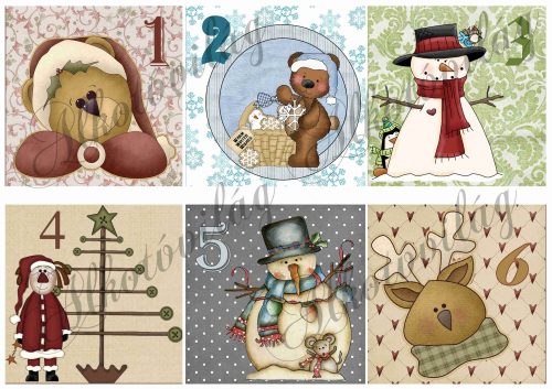 Adventi minta nagyobban (Az egész naptár 4 db A4-es lapot tartalmaz)