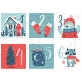 Adventi naptár kék-piros