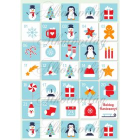 Adventi naptár kék fehér