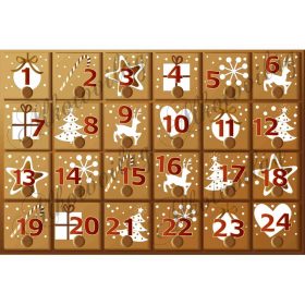 Adventi naptár mézeskalács díszekkel