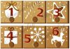 Adventi számok mézeskalács színben nagyban