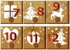 Adventi számok mézeskalács színben nagyban