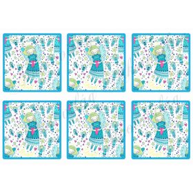 Angyalkás kék négyzetekben