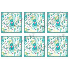 Angyalkás zöld négyzetekben