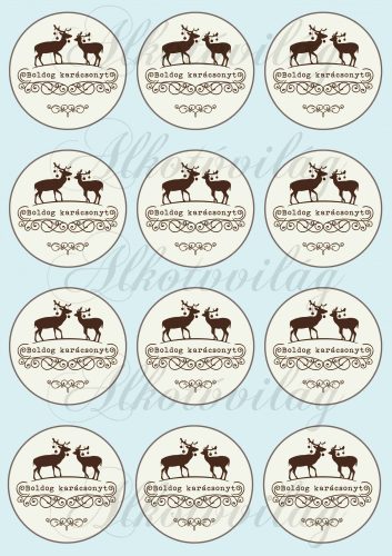 Boldog karácsonyt szarvasos kör címkék
