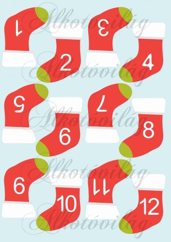 Karácsonyi adventi naprár – zoknik