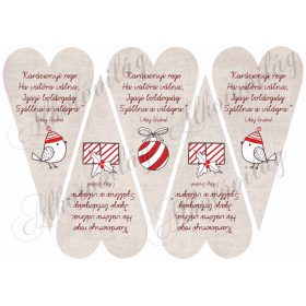 Karácsonyi rege drapp szívben