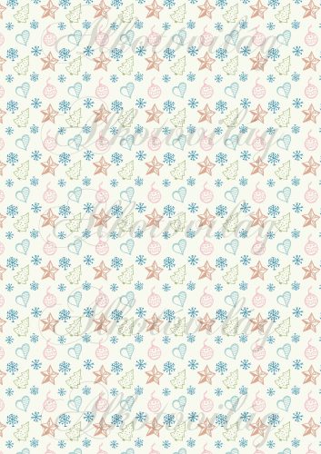 Kék-rózsaszín pasztell karácsony