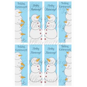 könyvjelzők hóemberekkel