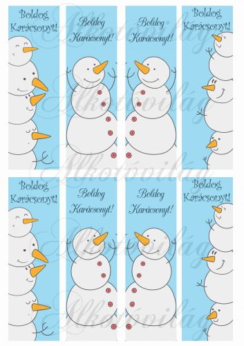 könyvjelzők hóemberekkel