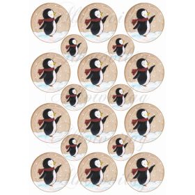 Pingvinek kézzel festve