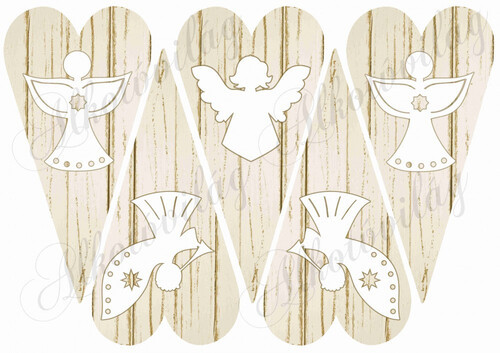 Szív alapok fa struktúrával - angyalkákkal