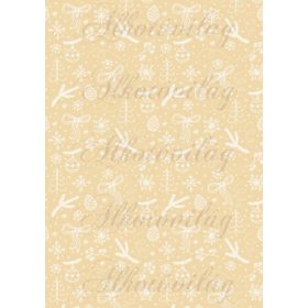 Téli motívumok bézs alapon