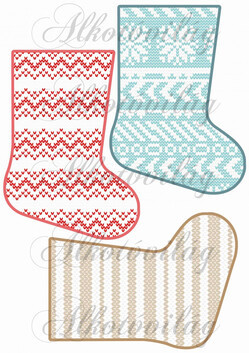 Karácsonyi zoknik hátulja – adventi naptár 