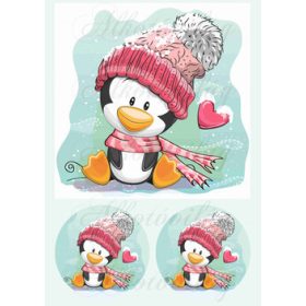 Pingvin 19 x 19 cm blokk + körökben