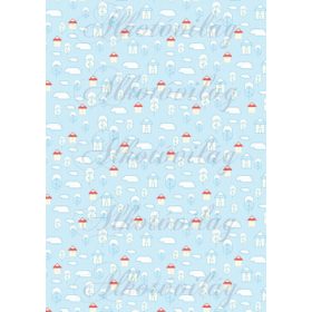 Picurka piros-kék házikók 