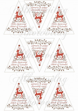 Szarvasos karácsonyi háromszögek – magyar 