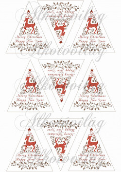 Szarvasos karácsonyi háromszögek – angol