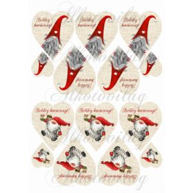 Manós szívek drapp alapon