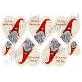 Manós szív drapp alapon  