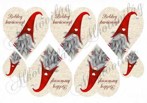 Manós szív drapp alapon  