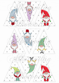 Manók fenyődíszhez csillagos alappal 