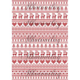 Karácsonyi piros sorminta